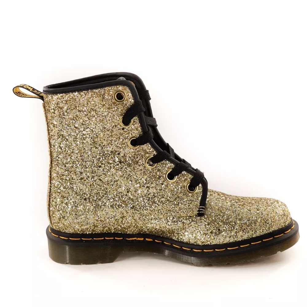 Girls DR Martens size BIG 5 
1460 FARRAH
GOLD
CHUNKY GLITTER - Picture 6 of 9